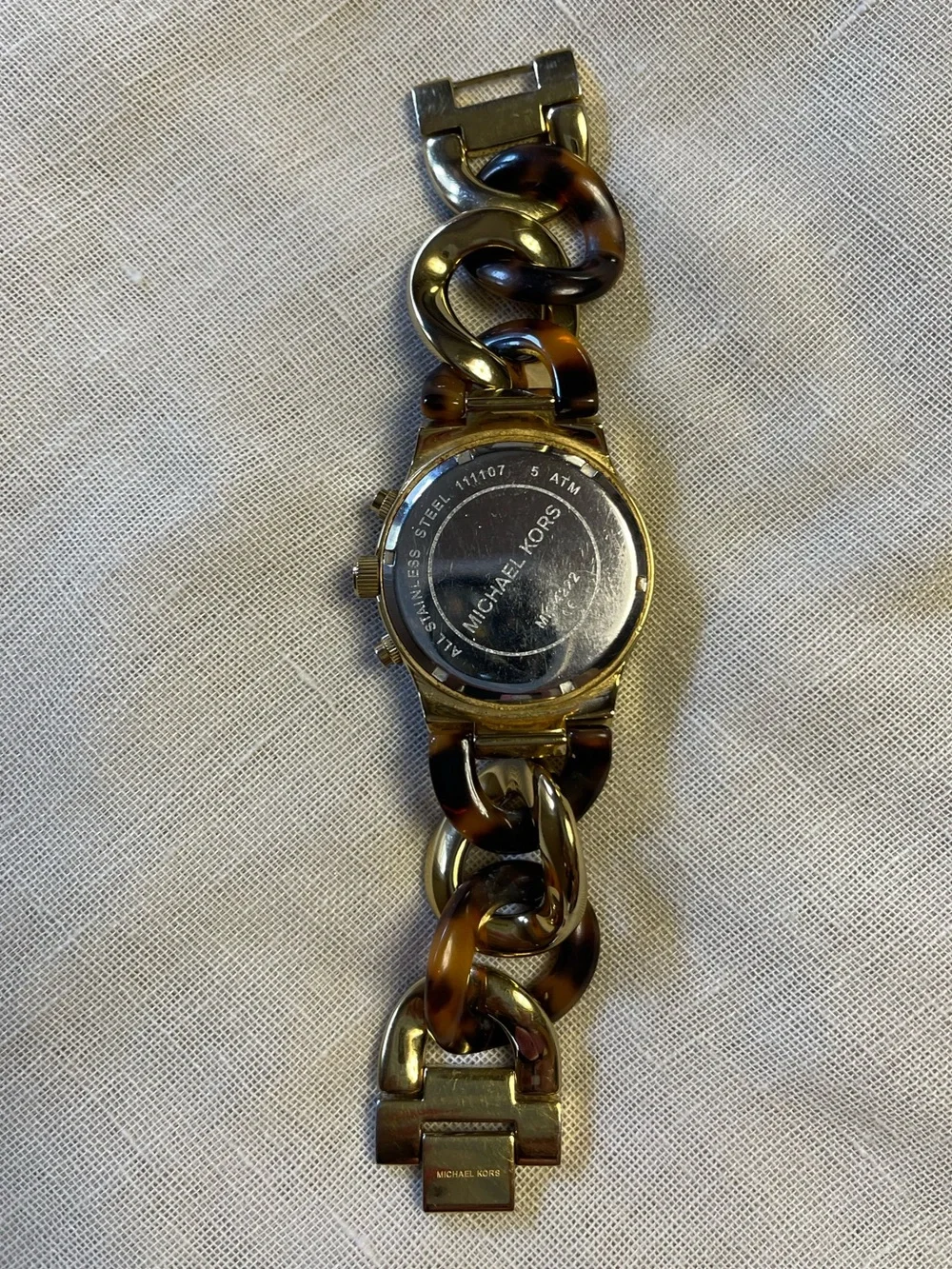 Michael Kors MK4222 Gold and Brown Link Watch